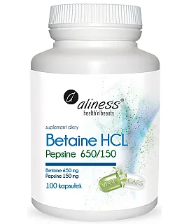 ALINESS Betaine HCL Pepsine 650/150mg 100 caps