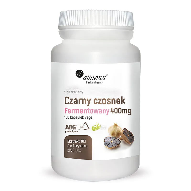 ALINESS Czarny Czosnek Fermentowany 400mg 100 kaps.