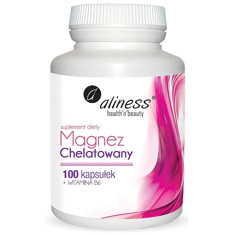 ALINESS Magnez Chelatowany + Wit. B6 100 kaps.