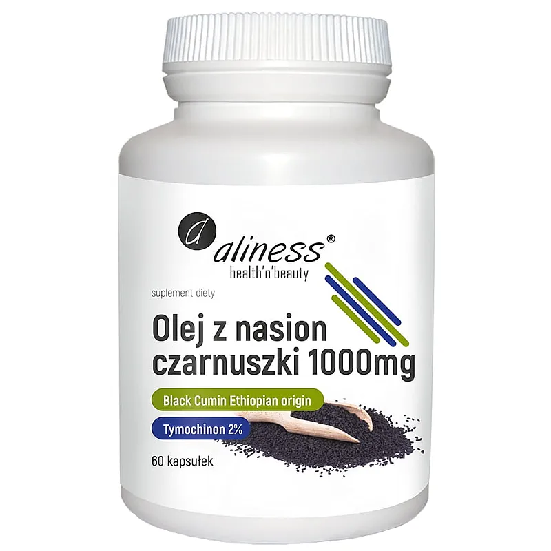 ALINESS Olej z nasion czarnuszki 1000mg 60 kaps.