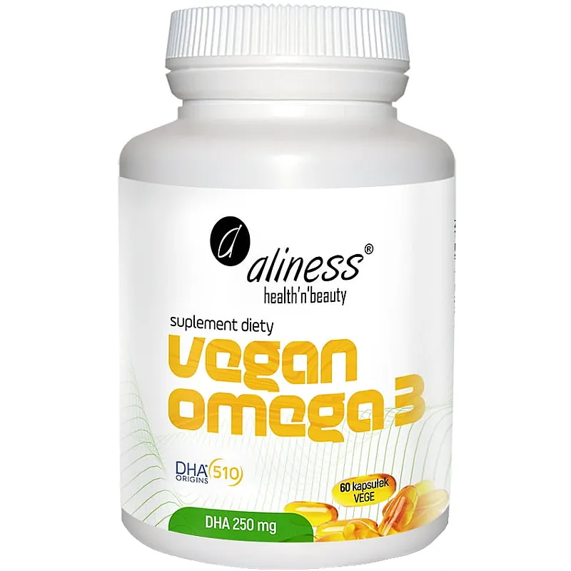 ALINESS Vegan Omega 3 DHA 250mg 60 kaps.