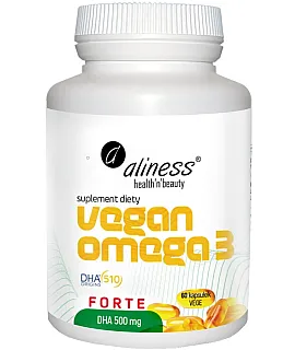 ALINESS Vegan Omega 3 FORTE DHA 500mg 60 kaps.