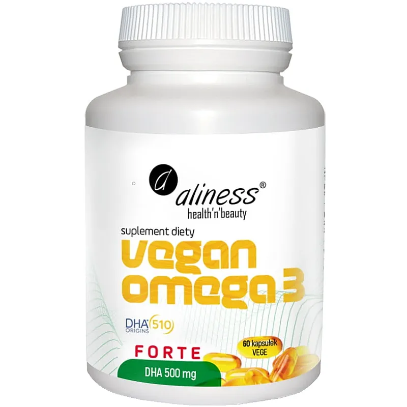 ALINESS Vegan Omega 3 FORTE DHA 500mg 60 kaps.