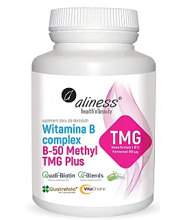 ALINESS Witamina B complex B-50 Methyl TMG Plus 100 kaps.