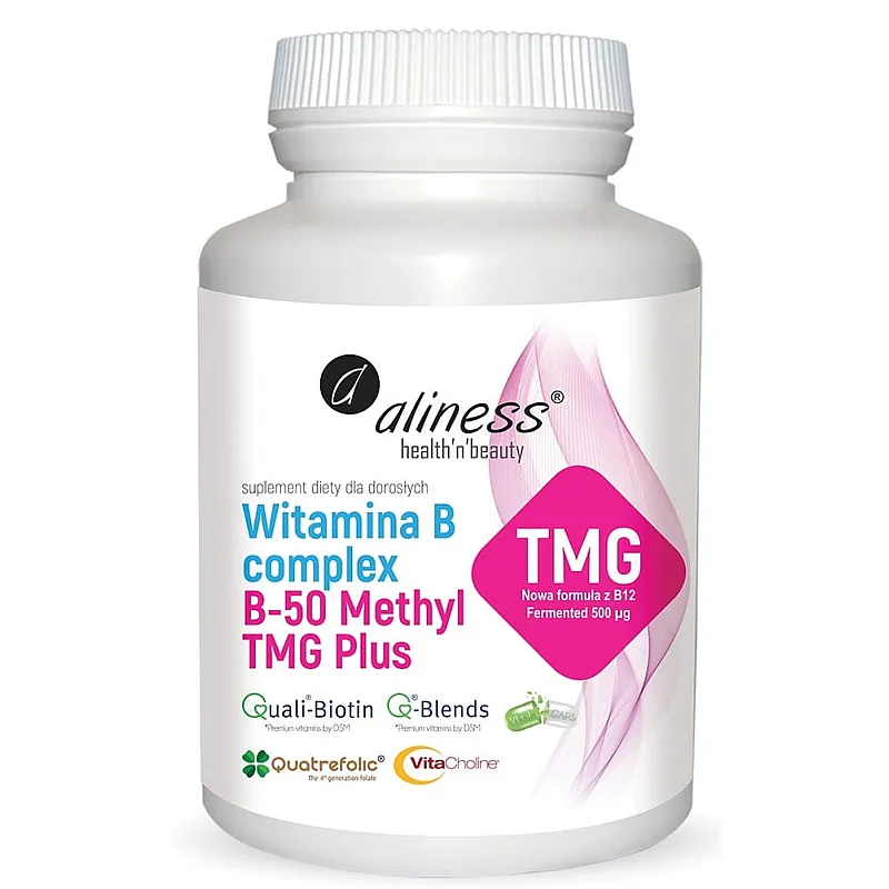 ALINESS Witamina B complex B-50 Methyl TMG Plus 100 kaps.