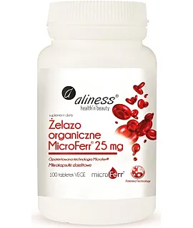 ALINESS Żelazo Organiczne MicroFerr 25mg 100 tab.