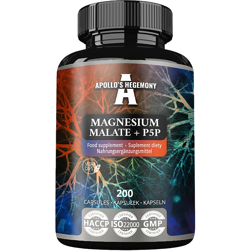 APOLLO'S HEGEMONY Magnesium Malate + P5P 200 kaps.