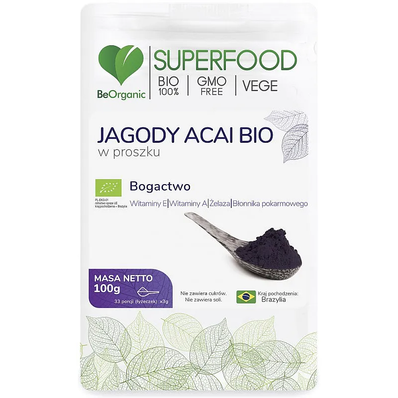 BEORGANIC Jagody Acai BIO 100g