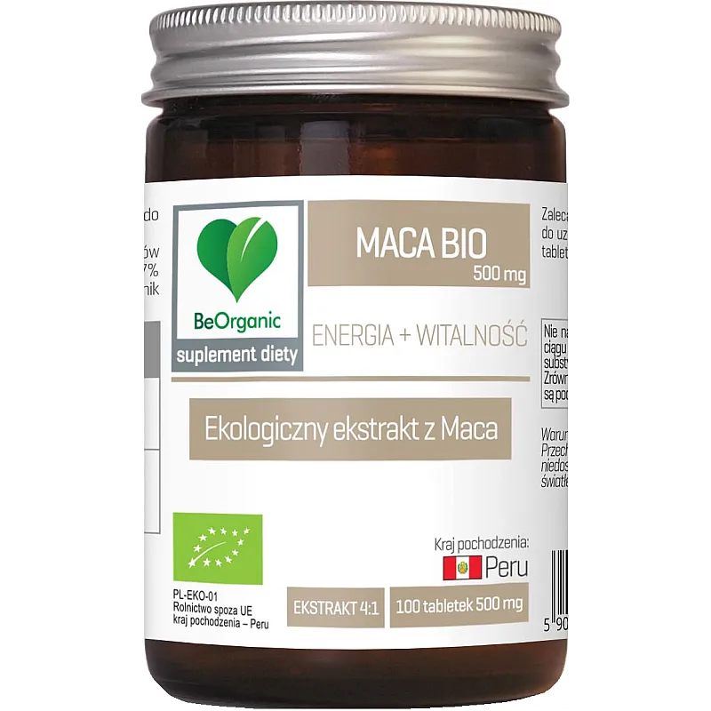 BEORGANIC Maca BIO 500mg 100 tab.