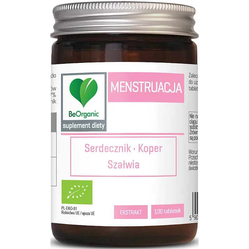 BEORGANIC Menstruacja Bio 100 tab.