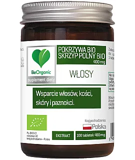 BEORGANIC Skrzyp BIO + Pokrzywa BIO 400mg 100 tab.