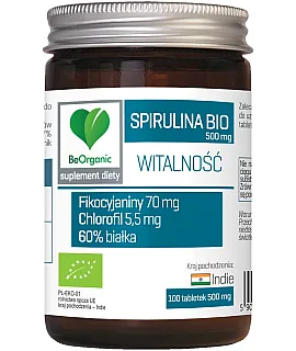 BEORGANIC Spirulina BIO 500mg 100 tab.