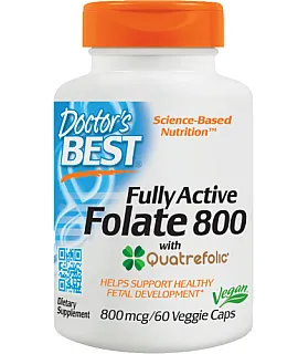 DOCTOR'S BEST Fully Active Folate 800mcg 60 kaps.