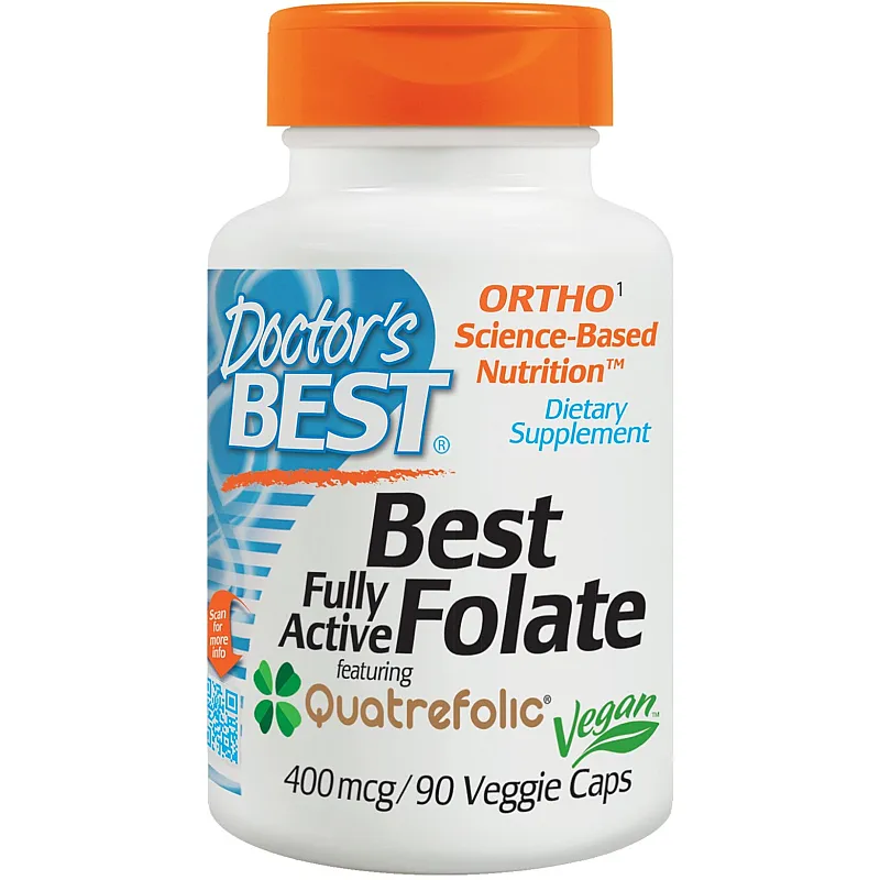 DOCTOR'S BEST Fully Active Folate 400mcg 90 kaps.