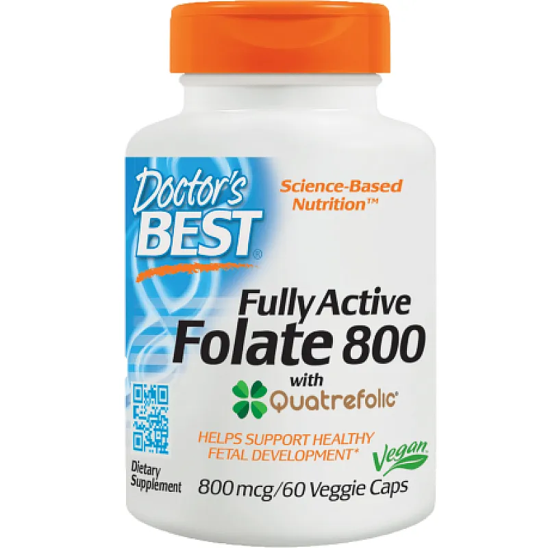 DOCTOR'S BEST Fully Active Folate 800mcg 60 kaps.