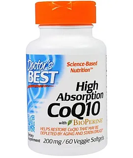 DOCTOR'S BEST High Absorption CoQ10 200mg 60 softgels