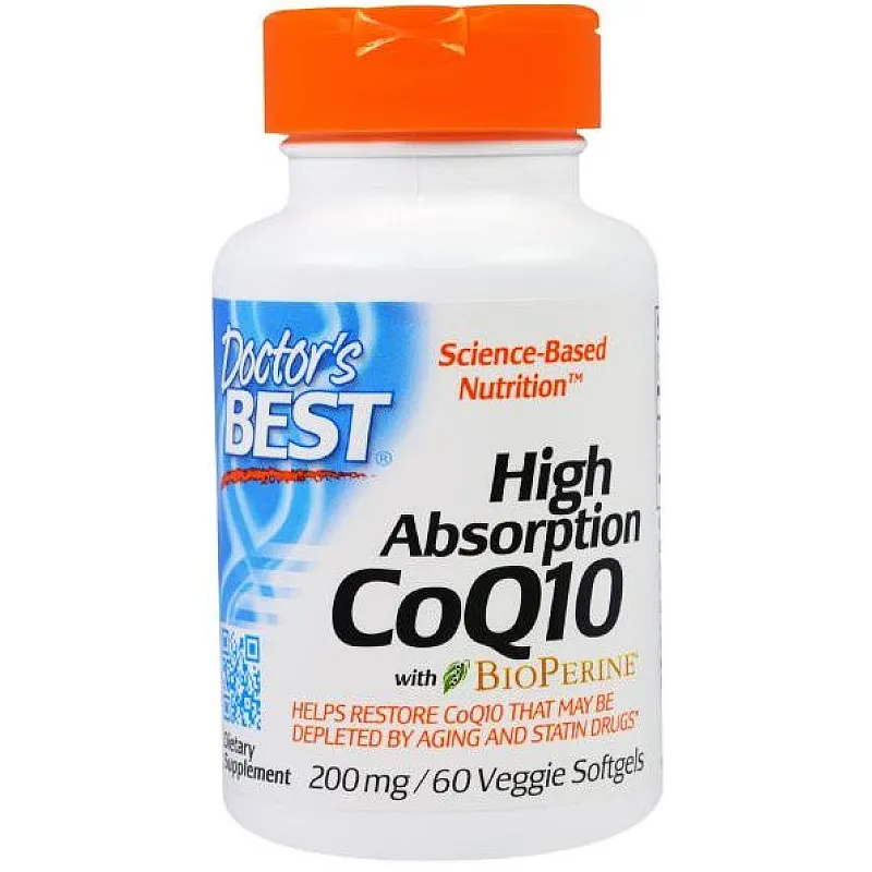 DOCTOR'S BEST High Absorption CoQ10 200mg 60 softgels