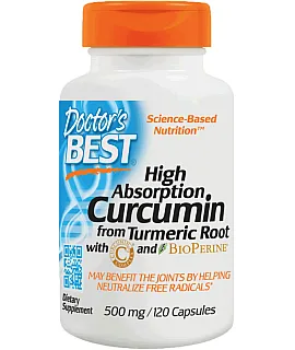 DOCTOR'S BEST High Absorption Curcumin 500mg 120 kaps.