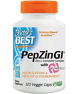 DOCTOR'S BEST PepZinGI (Zinc L-Carnosine Complex) 120 kaps.