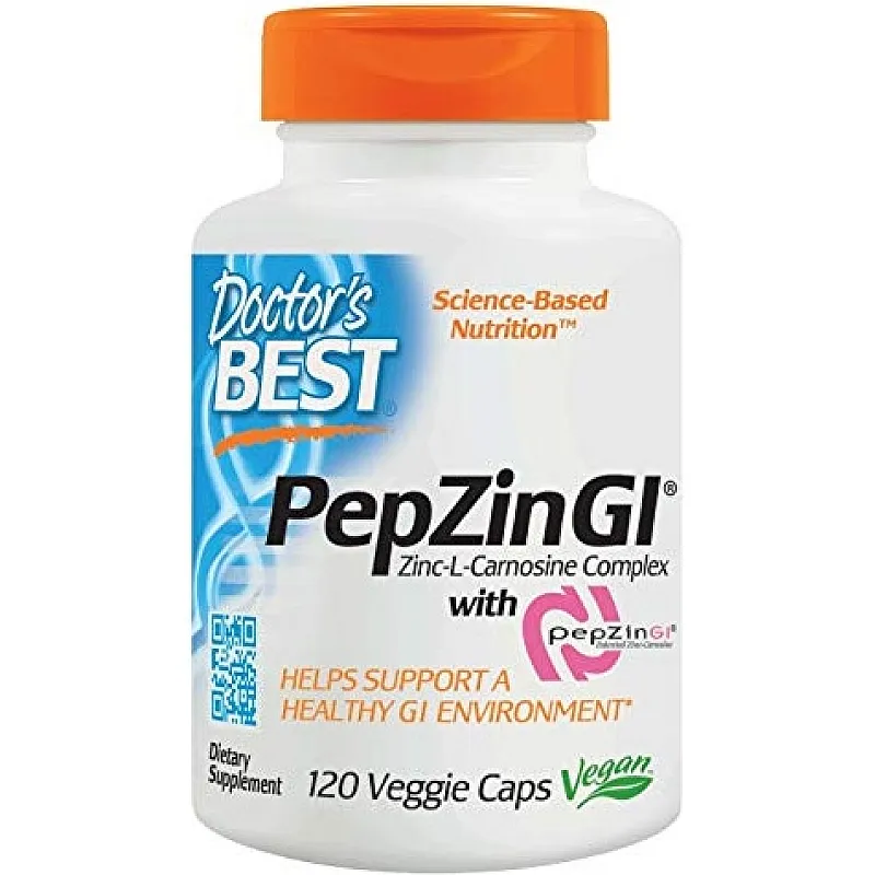 DOCTOR'S BEST PepZinGI (Zinc L-Carnosine Complex) 120 kaps.