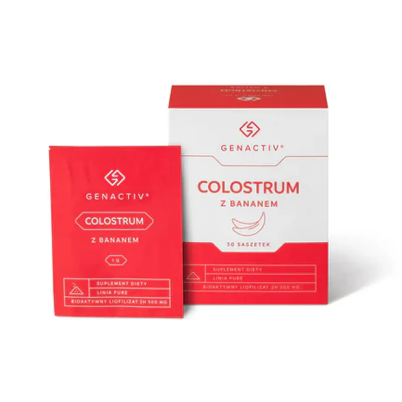 GENACTIV Colostrum z bananem 30 sasz.