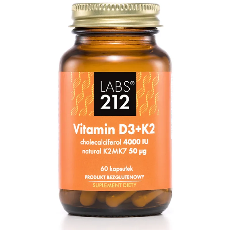 LABS212 Vitamin D3 + K2MK7 60 kaps.