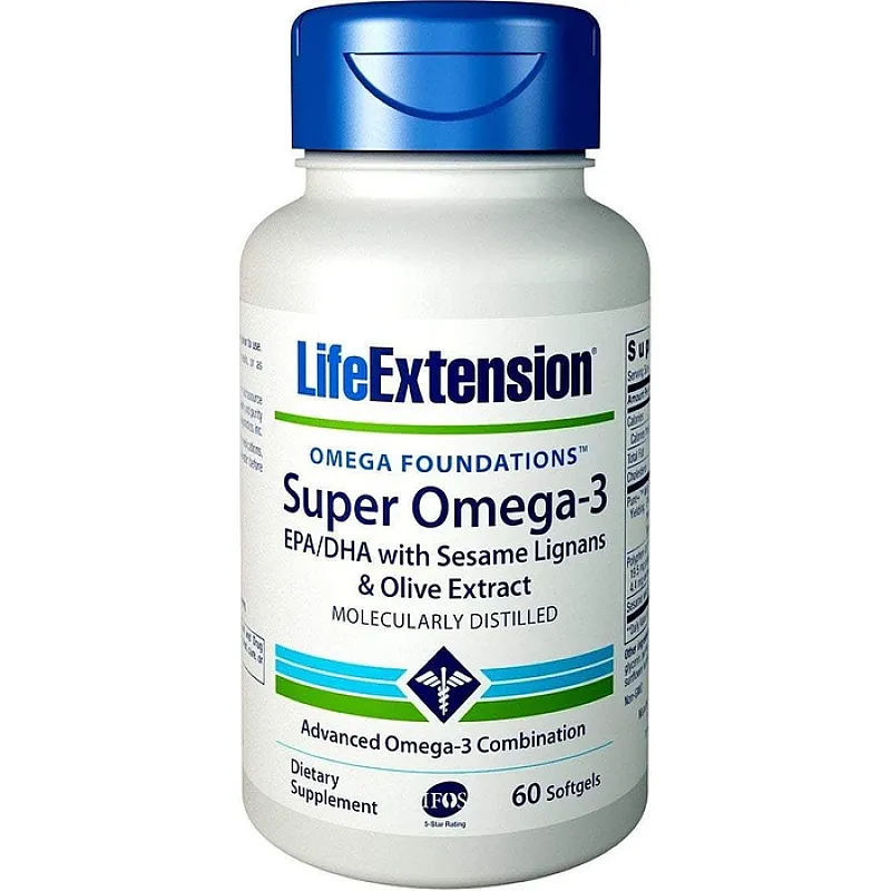 LIFE EXTENSION Super Omega-3 60 kaps.