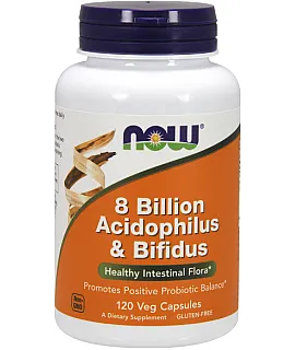 NOW FOODS 8 Billion Acidophilus & Bifidus 120 kaps.