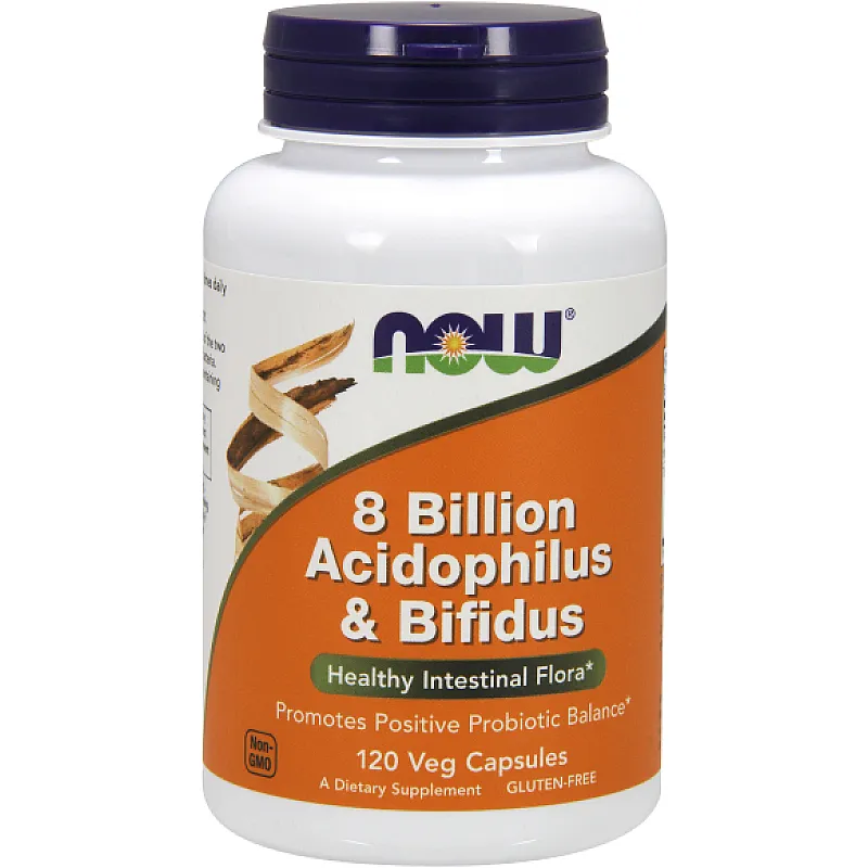 NOW FOODS 8 Billion Acidophilus & Bifidus 120 kaps.