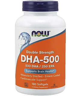 NOW FOODS Double Strength DHA-500 180 softgels