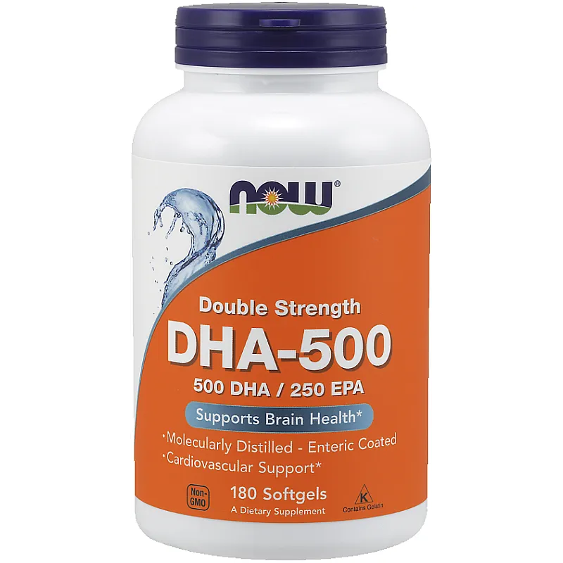 NOW FOODS Double Strength DHA-500 180 softgels