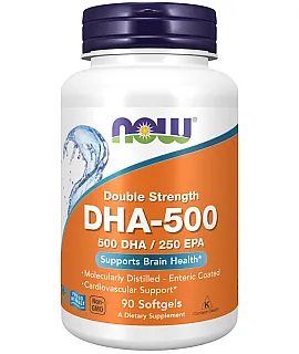 NOW FOODS Double Strength DHA-500 90 softgels