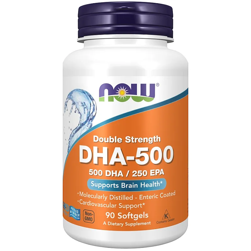 NOW FOODS Double Strength DHA-500 90 softgels