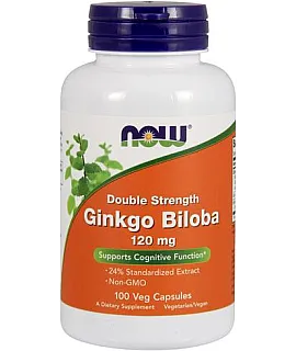 NOW FOODS Ginkgo Biloba Double Strength 120mg 100 kaps.