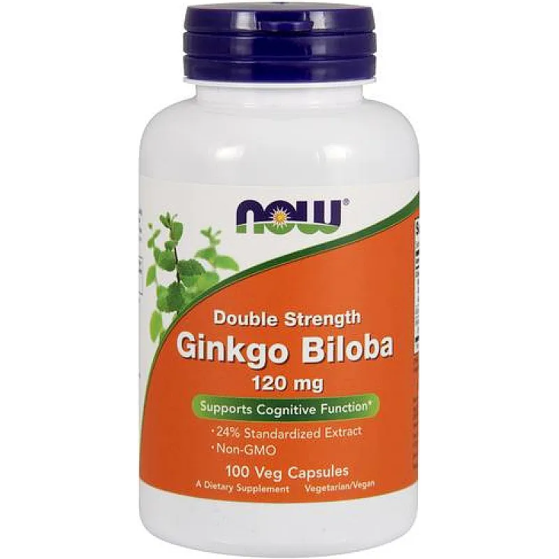 NOW FOODS Ginkgo Biloba Double Strength 120mg 100 kaps.