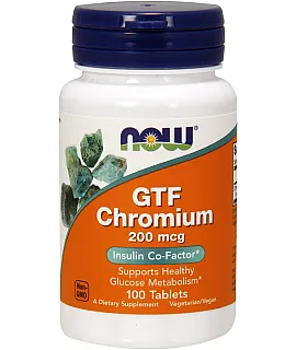 NOW FOODS GTF Chromium 200mcg 100 tab.