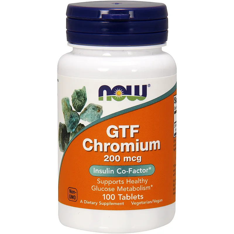 NOW FOODS GTF Chromium 200mcg 100 tab.