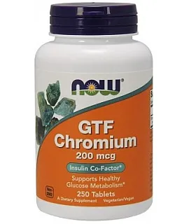 NOW FOODS GTF Chromium 200mcg 250 tab.