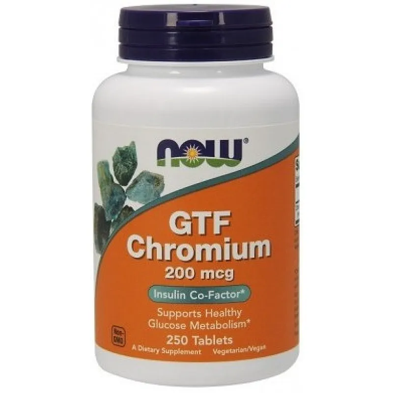 NOW FOODS GTF Chromium 200mcg 250 tab.