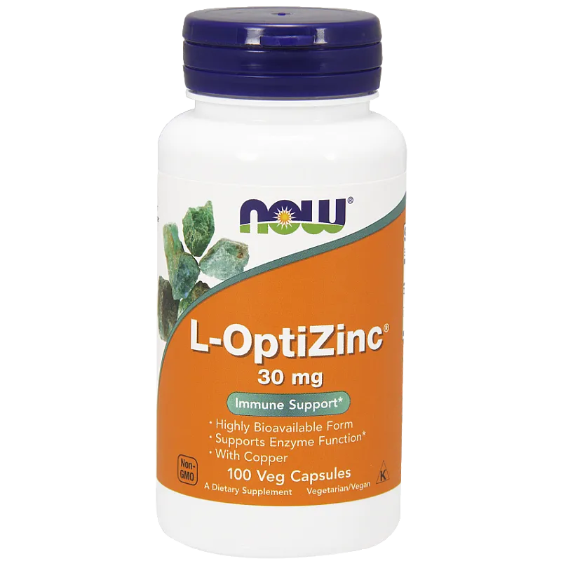 NOW FOODS L-OptiZinc 30mg 100 kaps.