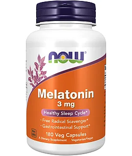 NOW FOODS Melatonin 3mg 180 kaps.