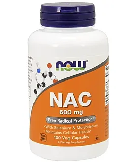 NOW FOODS NAC 600mg 100 kaps.