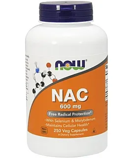 NOW FOODS NAC 600mg 250 kaps.