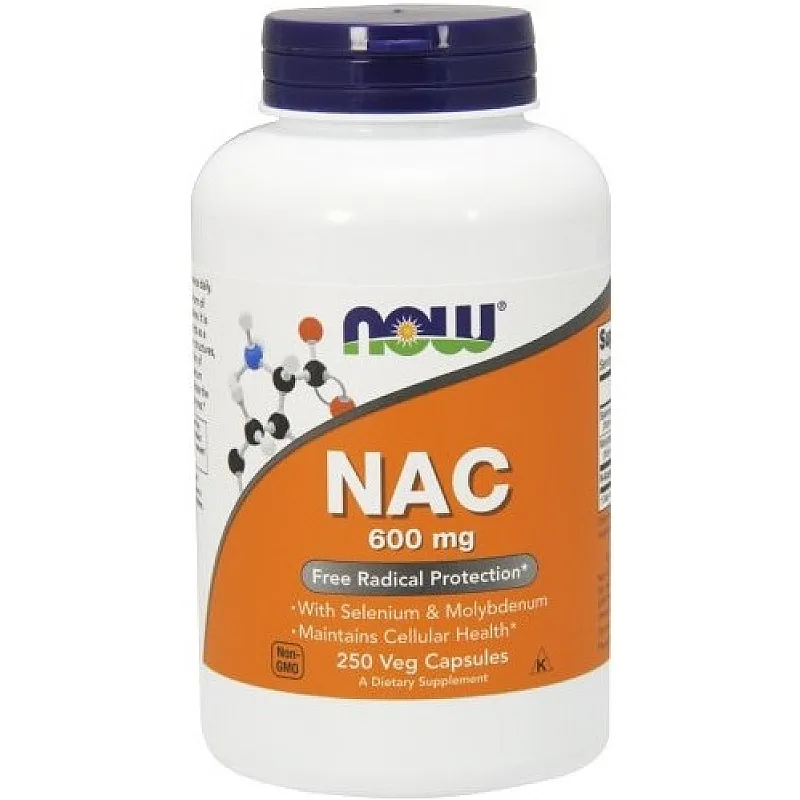 NOW FOODS NAC 600mg 250 kaps.