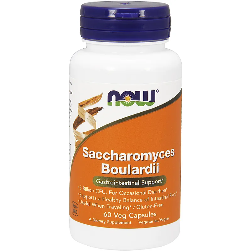 NOW FOODS Saccharomyces Boulardii 60 kaps.