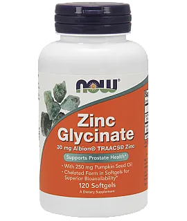 NOW FOODS Zinc Glycinate 30mg 120 kaps.