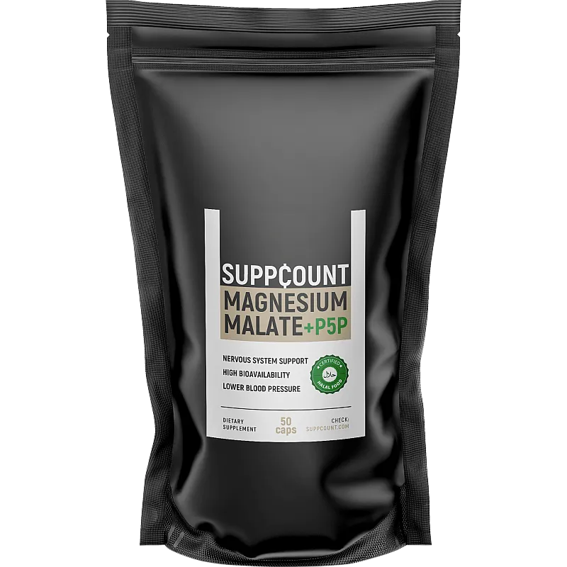 SUPPCOUNT Magnesium Malate + P5P 50 kaps.