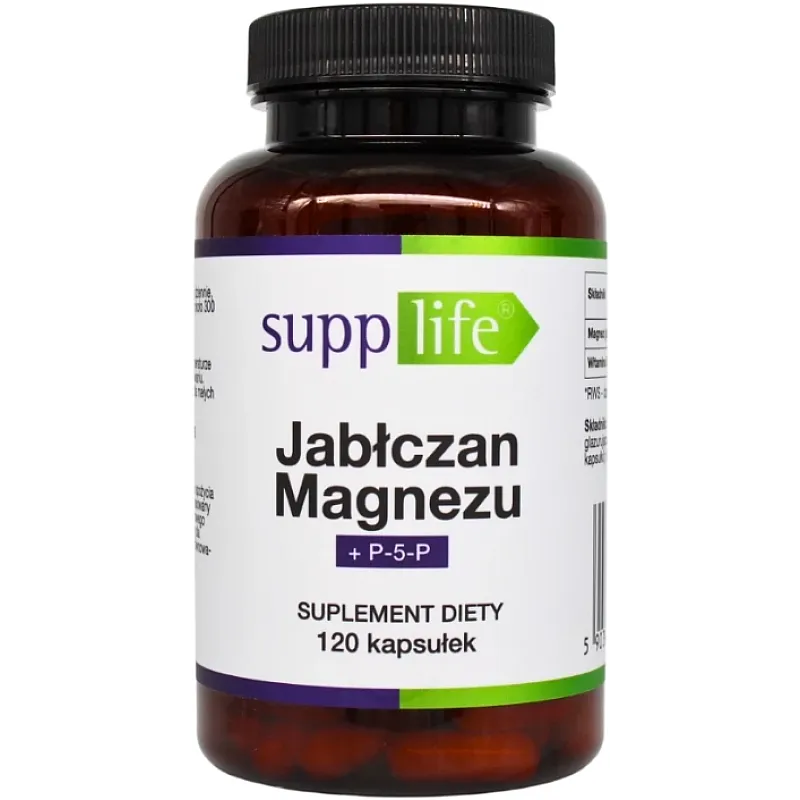 SUPPLIFE Jabłczan magnezu + P-5-P 120 kaps.