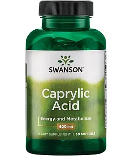 SWANSON Caprylic Acid 600mg 60 kaps.