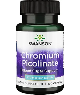 SWANSON Chromium Picolinate 200mcg 100 kaps.